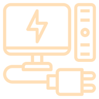 Icon depicting an electric vehicle charging.